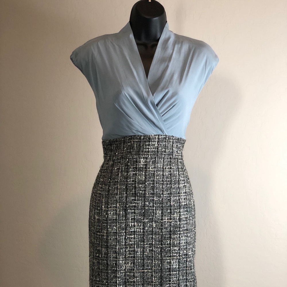 Sleeveless tweed pencil skirt dress size 6